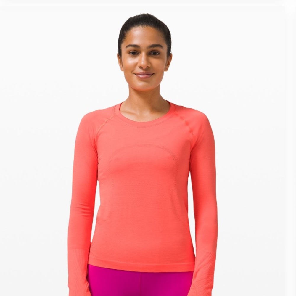 Lululemon swiftly long sleeve pink colour